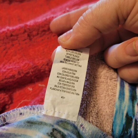 Lily Star Blue Patterned Maxi Skirt Size Small - Picture 8 of 8